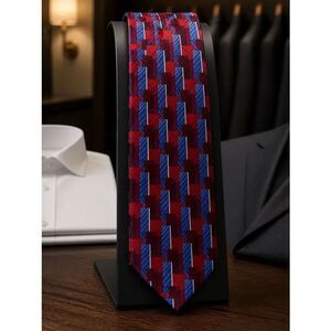 Puritan Red and Blue Patterned Men's Tie